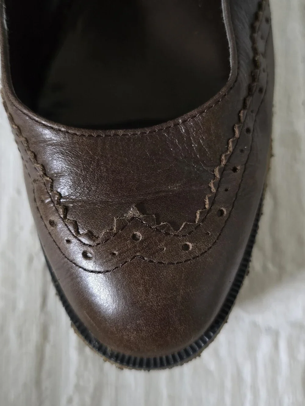 Classic Brown Leather Mary Jane Heels